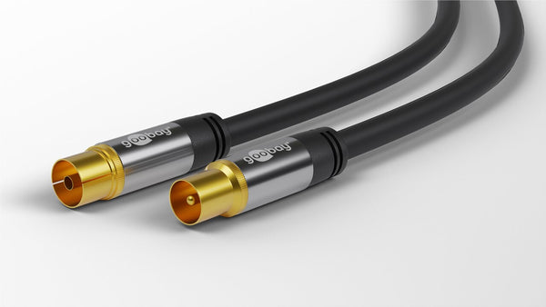 Goobay 70367 koaxial kabel 2 m Sort