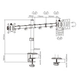 Gembird MA-D2-01 skærmbeslag og -stativer 81,3 cm (32") Skrivebord Sort