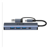Inca IUTP-5T interface hub USB Type-C 1000 Mbit/s Grå