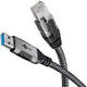 Goobay 70497 kabel kønsskifter USB A RJ-45 Sort, Sølv