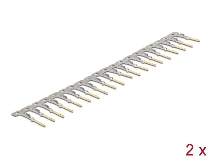 DeLOCK 66732 kabelsamler D-Sub HD crimp 40 pieces Guld, Sølv