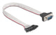 DeLOCK 90853 serielkabel Sort, Grå 0,3 m RS-232 9 x 1-pin