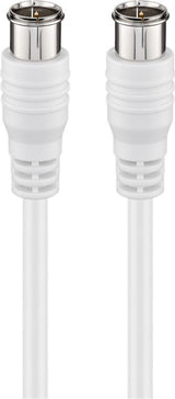 Goobay 50748 koaxial kabel 2,5 m F-type Hvid