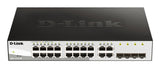 D-Link DGS-1210-20 Administreret L2 Gigabit Ethernet (10/100/1000) 1U Sort
