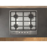 Whirlpool TGML 660 IX Rustfrit stål Indbygget 60 cm Gaskomfur 4 zone(s)