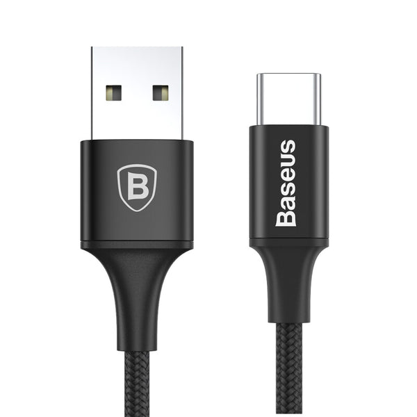 Baseus CAMKLF-BG1 USB-kabel USB 2.0 1 m USB A USB C Sort