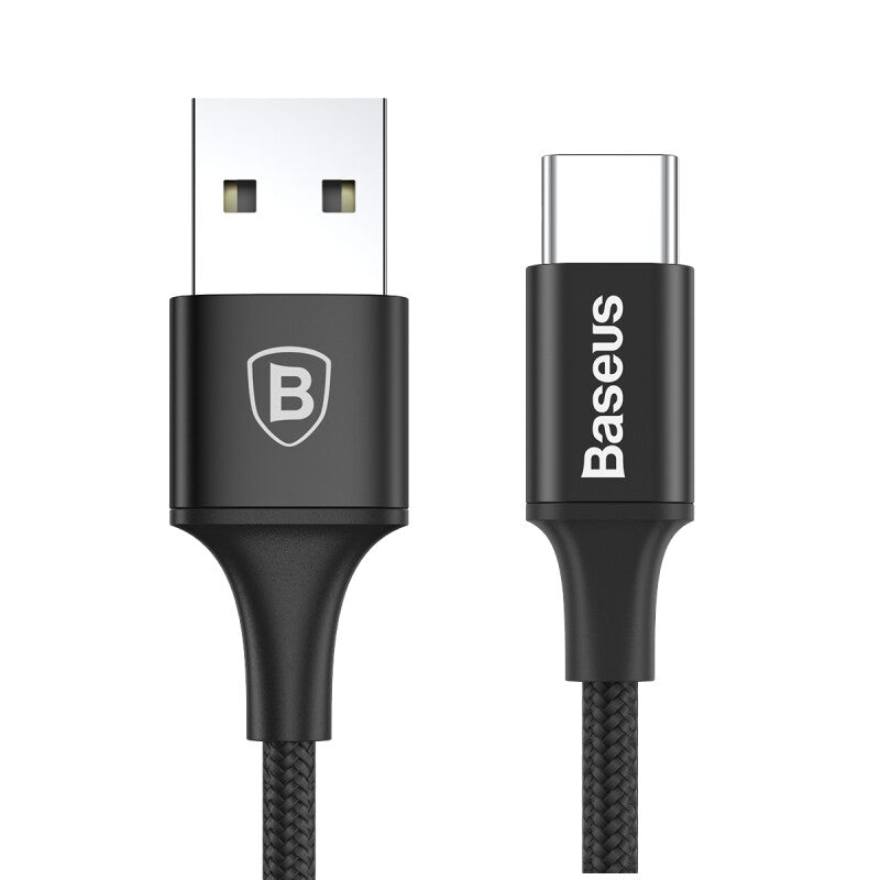 Baseus CAMKLF-BG1 USB-kabel USB 2.0 1 m USB A USB C Sort