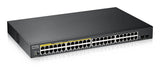 Zyxel GS1900-48HPv2 Administreret L2 Gigabit Ethernet (10/100/1000) Strøm over Ethernet (PoE) Sort