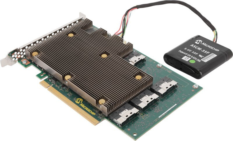 Microchip Technology SmartRAID 3258Up-32i/e RAID controller PCI Express x16 4.0 24 Gbit/sek.