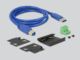 DeLOCK 63919 interface hub USB 3.2 Gen 1 (3.1 Gen 1) Micro-B 5000 Mbit/s Sort