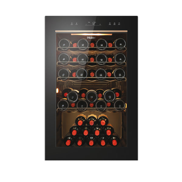 Haier Wine Bank 50 Series 3 HWS49GAE Vin køleboks Fritstående Sort 49 flaske(r)