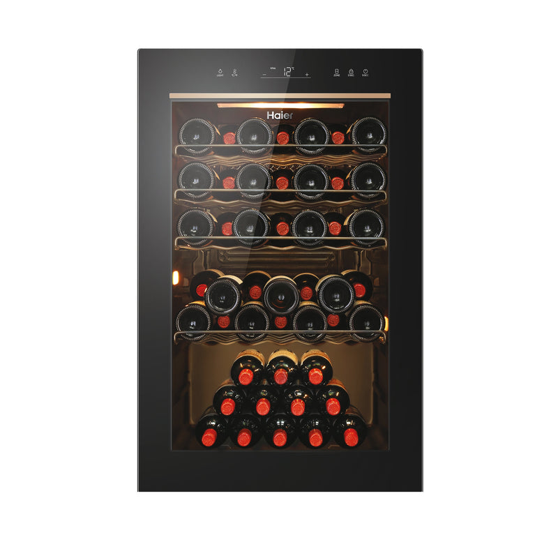 Haier Wine Bank 50 Serie 3 HWS49GAE Vin køleboks Fritstående Sort 49 flaske(r)