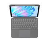 Logitech Combo Touch QWERTZ Tysk Smart Connector Grå