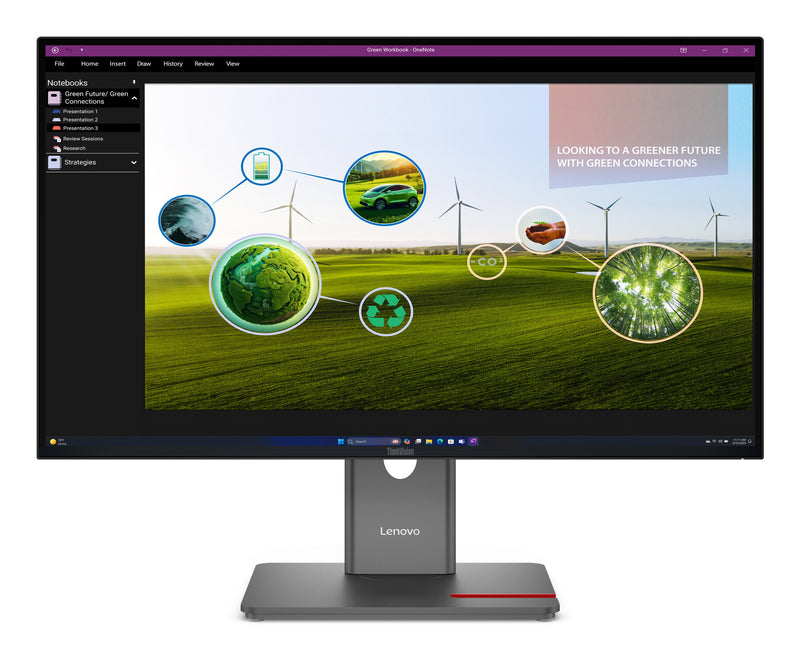 Lenovo ThinkVision P27Q-40 computerskærm 68,6 cm (27") 2560 x 1440 pixel Quad HD LED Sort