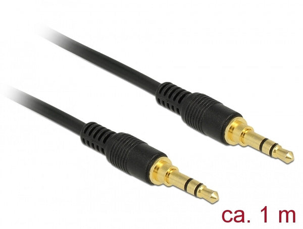 DeLOCK 85547 lydkabel 1 m 3.5mm Sort
