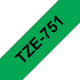 Brother TZE-751 etiketbånd Sort på grøn