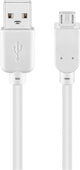 Goobay 96195 USB-kabel USB 2.0 5 m USB A Micro-USB B 0,48 Gbit/sek. Hvid