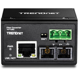 Trendnet TI-F10SC netværksomformer til medie 200 Mbit/s 1310 nm Multitilstand Sort