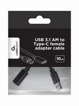 Gembird A-USB3-AMCF-01 USB-kabel USB 3.2 Gen 1 (3.1 Gen 1) 0,1 m USB A USB C Sort