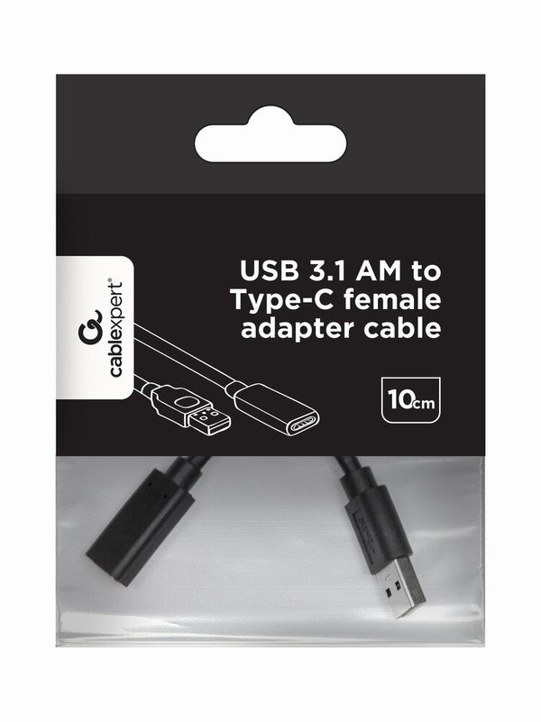 Gembird A-USB3-AMCF-01 USB-kabel USB 3.2 Gen 1 (3.1 Gen 1) 0,1 m USB A USB C Sort