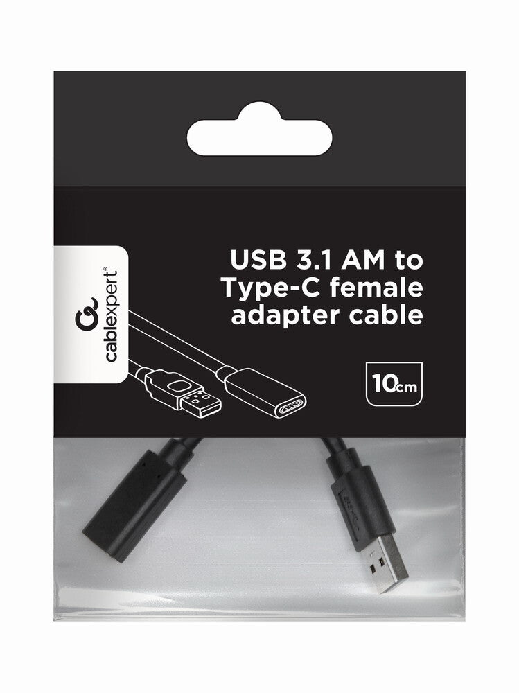 Gembird A-USB3-AMCF-01 USB-kabel USB 3.2 Gen 1 (3.1 Gen 1) 0,1 m USB A USB C Sort