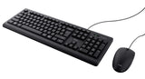 Trust TKM-250 tastatur Mus inkluderet Kontor USB QWERTZ Tysk Sort