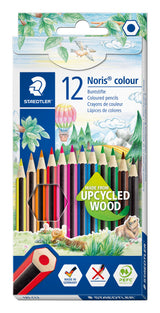 Staedtler Noris colour 185 Sort, Blå, Brun, Grøn, Lyse Blå, Lysegrøn, Magenta, Orange, Fersken, Rød, Violet, Gul 12 stk