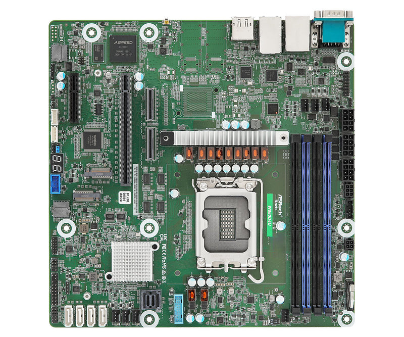 Asrock W880D4U bundkort Intel W880 LGA 1851 (Socket V1) micro ATX