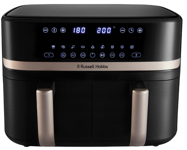 Russell Hobbs SatisFry Dual Basket Heißluftfritteuse Dobbelt 9 L Enkeltstående 2800 W Varmluftsteger Sort