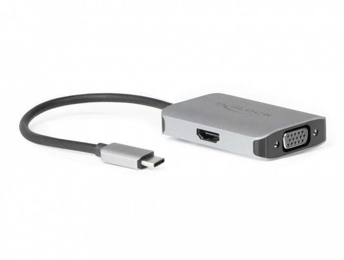 DeLOCK 87776 video-splitter USB Type-C 1x HDMI + 1x VGA