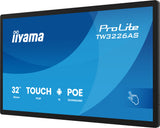 iiyama TW3226AS-B3P skilte display Kiosk design 80 cm (31.5") LED Wi-Fi 430 cd/m² Fuld HD Sort Berøringsskærm Indbygget processer Android 24/7