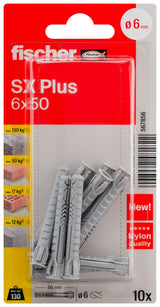 Fischer 567856 skrueanker og vægudtag 10 stk