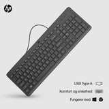 HP 150 tastatur med ledning