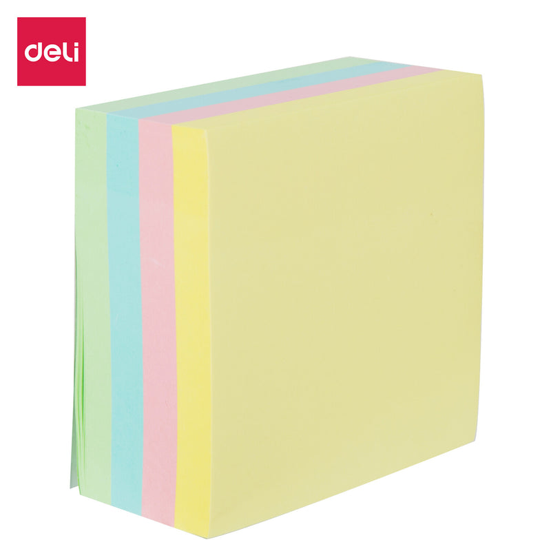 Deli EA01703 selvklæbende huskeseddel Firkant Gul, Blå, Lyserød, Grøn 100 ark