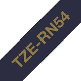 Brother TZE-RN54 etiketbånd Guld på marineblå