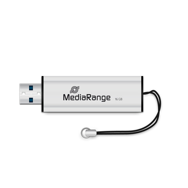 MediaRange MR915 USB-nøgle 16 GB USB Type-A / Micro-USB 3.2 Gen 1 (3.1 Gen 1) Sort, Sølv