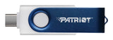 Patriot Memory Xporter X550 USB-nøgle 64 GB USB Type-A / USB Type-C 3.2 Gen 1 (3.1 Gen 1) Blå, Hvid