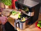 Tefal Dual Easy Fry & Grill EY905D Dobbelt 8,3 L Enkeltstående 2700 W Varmluftsteger Rustfrit stål