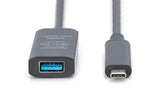 Digitus DA-73113 USB-kabel USB 3.2 Gen 2 (3.1 Gen 2) 5 m USB C USB A 10 Gbit/sek. Sort