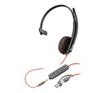 HP Poly Blackwire 3215 USB-C-monoheadset + 3,5 mm stik +USB-C/A-adapter (bulk)