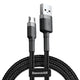 Baseus CAMKLF-CG1 USB-kabel 2 m USB A Micro-USB B Sort, Grå