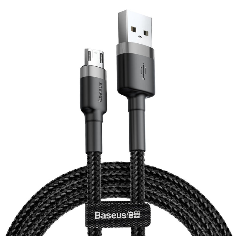 Baseus CAMKLF-CG1 USB-kabel 2 m USB A Micro-USB B Sort, Grå