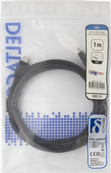 Deltaco USBC-2101 USB-kabel USB 2.0 1 m 0,48 Gbit/sek. Sort