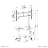 Neomounts NS-M3800BLACK multimedie vogn & stand Sort