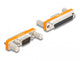 DeLOCK 66982 kabel kønsskifter D-Sub 9 pin D-Sub 25 pin Orange, Sølv
