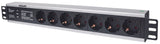 Intellinet 714006 strømforsyningsenhed (PDU) 7 AC stikkontakt(er) 1.5U Sort