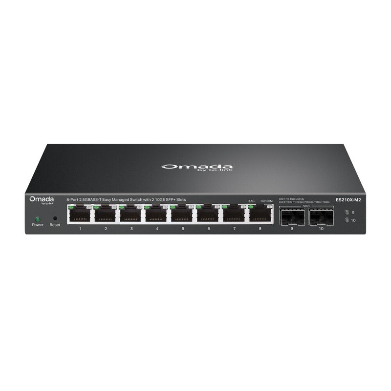 TP-Link ES210X-M2 netværksswitch Administreret 2.5G Ethernet (100/1000/2500) Bord-/vægmontering Sort