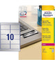 Avery L6012-20 selvklæbende etiket Afrundet rektangel Permanent Sølv 200 stk