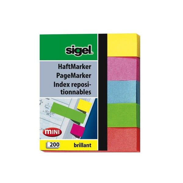 Sigel HN625 selvklæbende etiket Blå, Grøn, Lyserød, Rød, Gul 200 stk