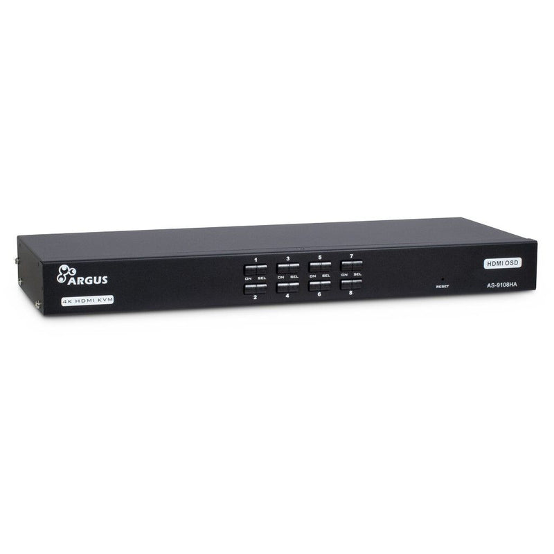 Inter-Tech AS-9108HA KVM Switch Stativ-montering Sort